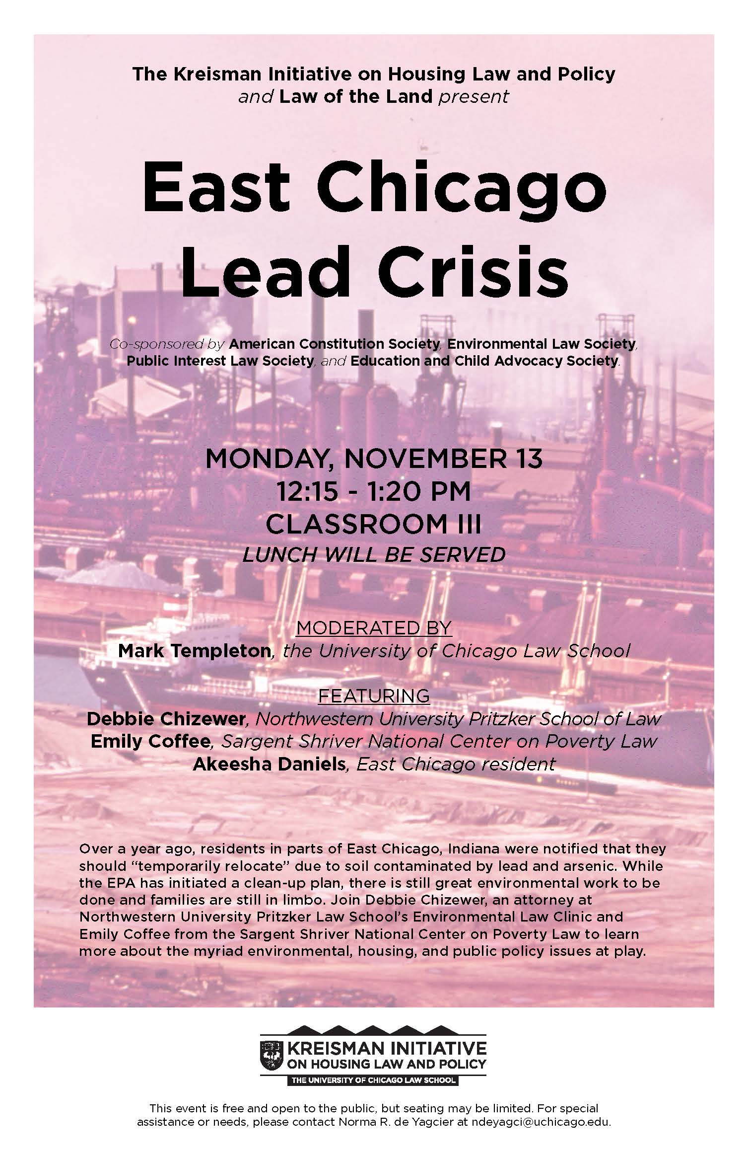 East Chicago Lead Crisis University of Chicago Law School